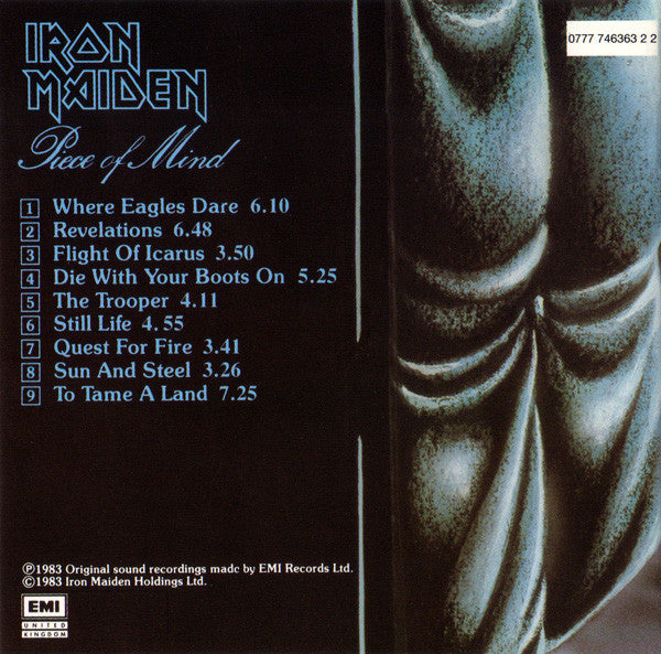 Iron Maiden : Piece Of Mind (CD, Album, RE)