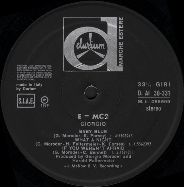 Giorgio Moroder : E=MC² (LP, Album, Ltd)