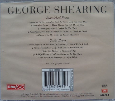 George Shearing : Burnished Brass / Satin Brass (CD, Comp, RM)