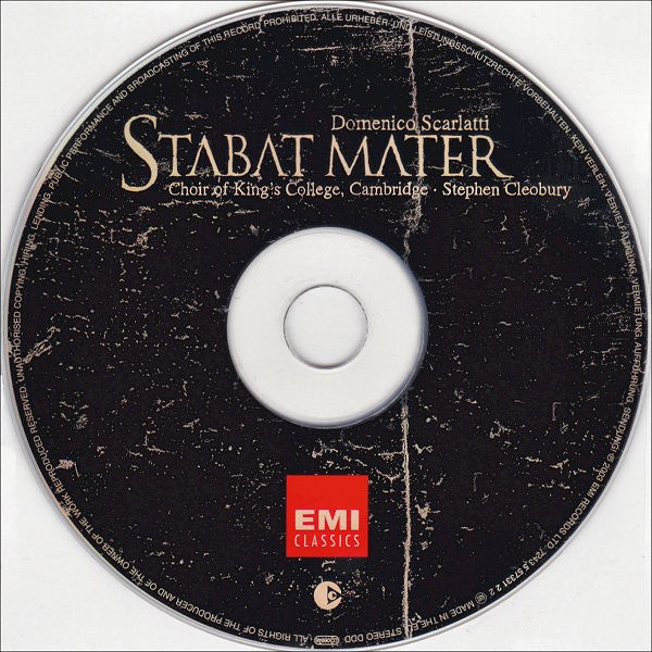 Domenico Scarlatti - The King's College Choir Of Cambridge • Stephen Cleobury : Stabat Mater (CD, Album, Copy Prot.)