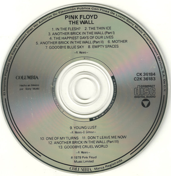 Pink Floyd : The Wall (2xCD, Album, RE)
