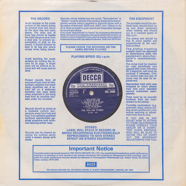 The Rolling Stones : Flowers (LP, Comp, RE)