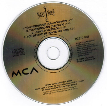Mary J. Blige : You Remind Me (CD, Single)