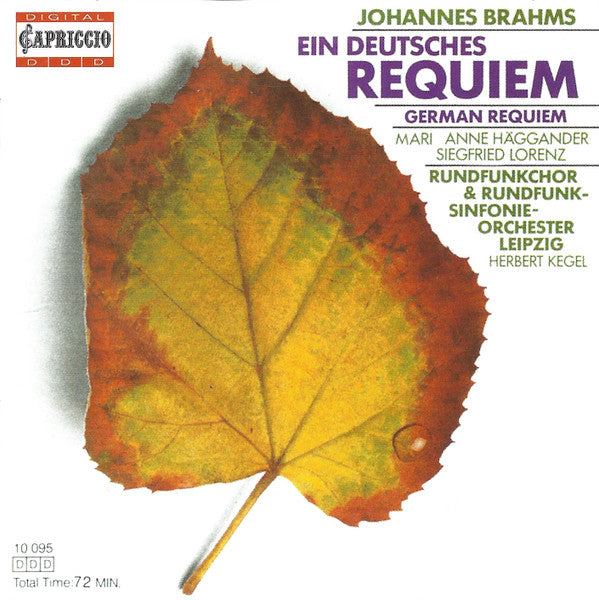 Johannes Brahms - Herbert Kegel - Rundfunk-Sinfonie-Orchester Leipzig : Ein Deutsches Requiem (CD)
