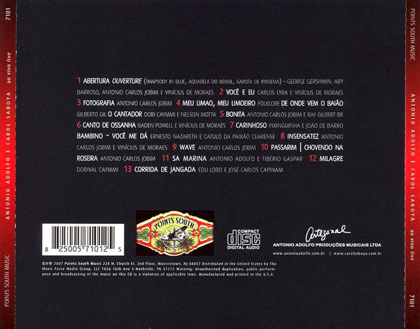Antonio Adolfo E Carol Saboya : Ao Vivo Live (CD, Album)