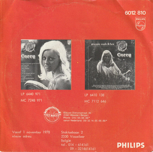 Corry Konings : Hoe Je Heette, Dat Ben Ik Vergeten (7", Single)