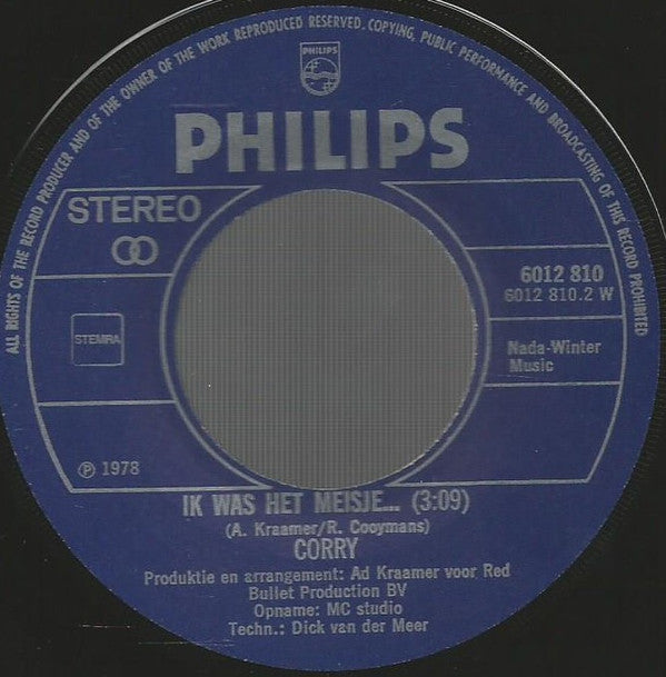 Corry Konings : Hoe Je Heette, Dat Ben Ik Vergeten (7", Single)