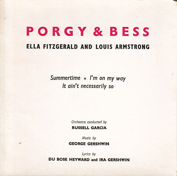 Ella Fitzgerald & Louis Armstrong : Porgy & Bess Vol. 1 (7", EP, gat)