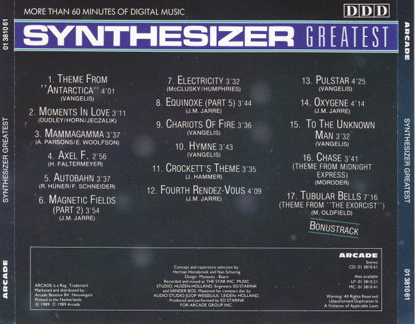 Ed Starink : Synthesizer Greatest (CD, Album)