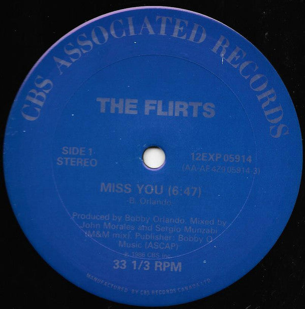 The Flirts : Miss You (12")