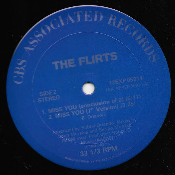 The Flirts : Miss You (12")
