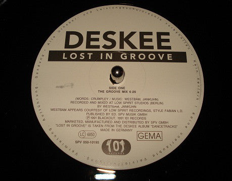 Deskee : Lost In Groove (12")