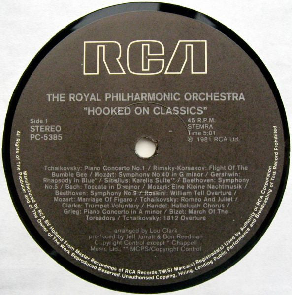 Royal Philharmonic Orchestra : Hooked On Classics (Special 12" Disco Mix) (12")