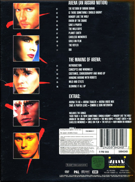 Duran Duran : Arena (An Absurd Notion) (DVD, RE, RM, PAL)