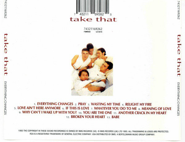 Take That : Everything Changes (CD, Album)