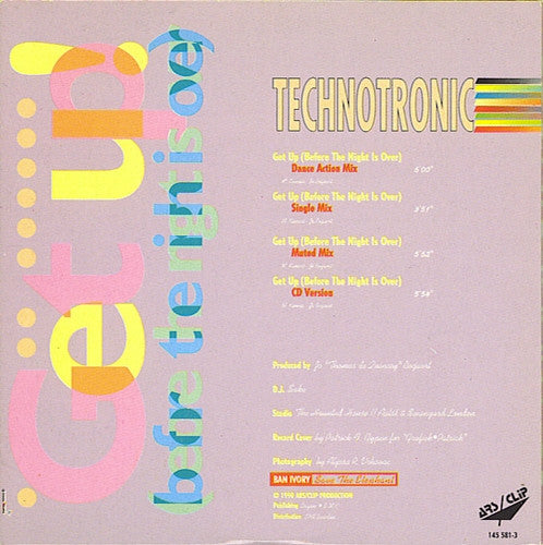 Technotronic : Get Up! (Before The Night Is Over) (CD, Maxi, Car)