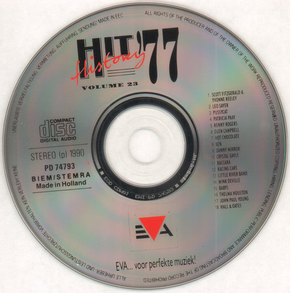 Various : Hit History '77 - Volume 23 (CD, Comp)