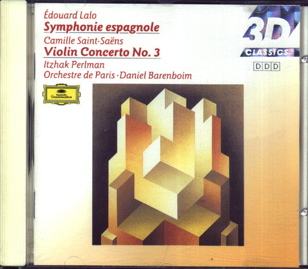 Édouard Lalo / Camille Saint-Saëns – Itzhak Perlman, Orchestre De Paris, Daniel Barenboim : Symphonie Espagnole / Violin Concerto No. 3 (CD, Comp)