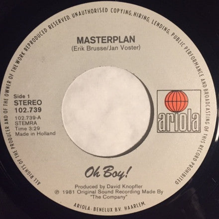 Oh Boy! : Masterplan (7")