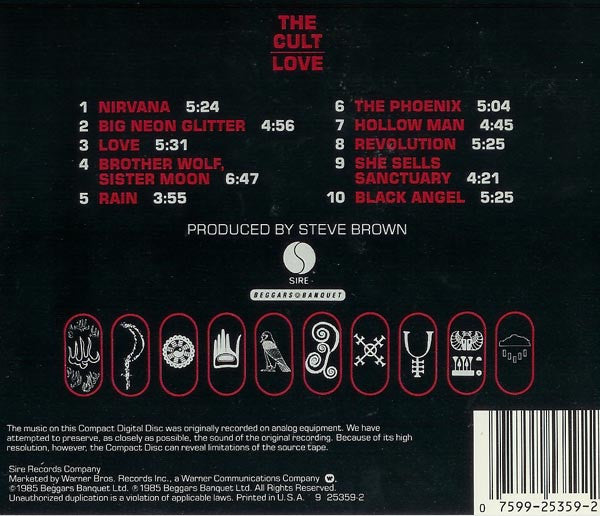 The Cult : Love (CD, Album, RE)