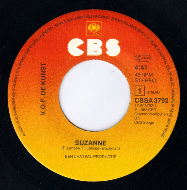 VOF De Kunst : Suzanne (7", Single)