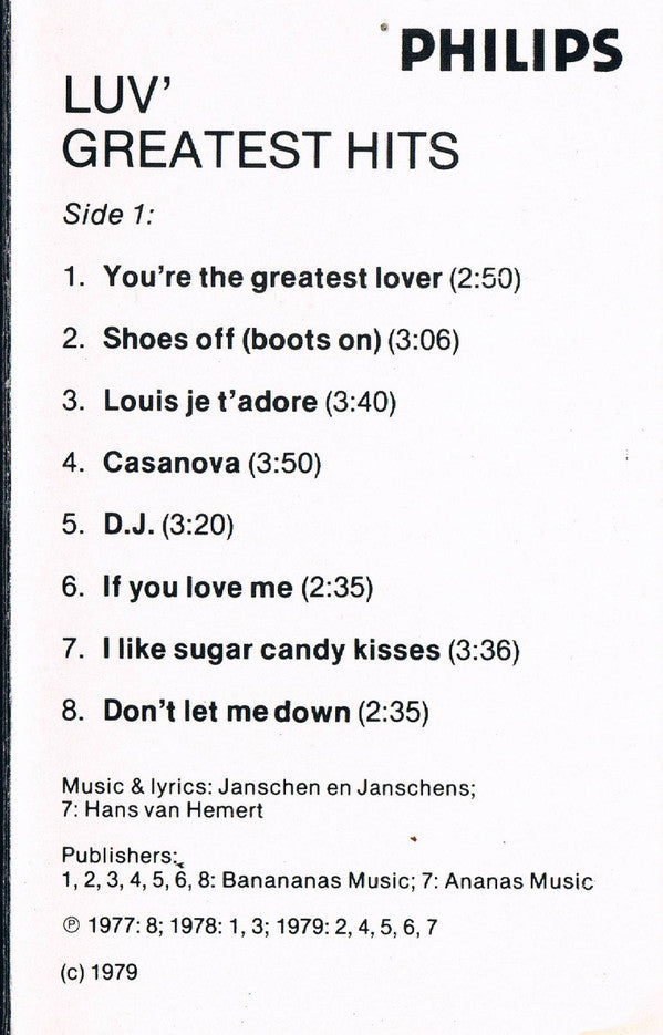 Luv' : Greatest Hits (Cass, Comp)