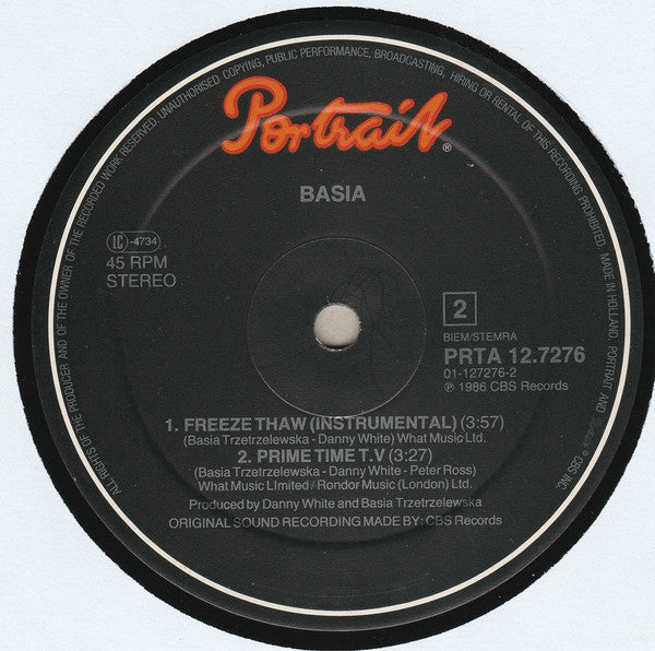 Basia : Prime Time TV (12", Maxi)