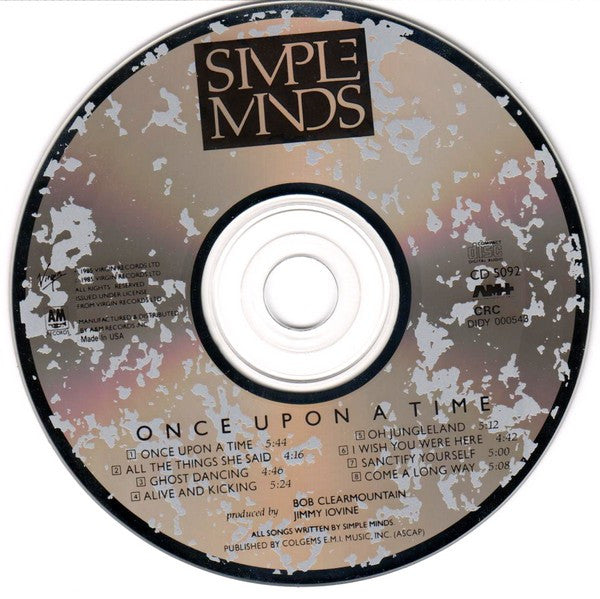 Simple Minds : Once Upon A Time (CD, Album, Club, RE, Dig)