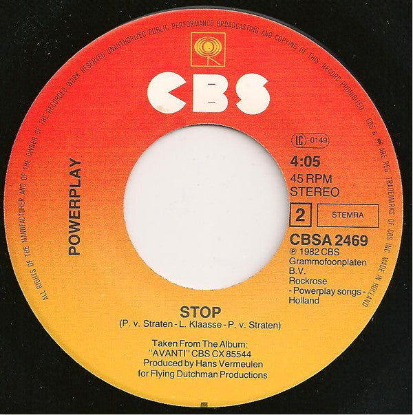 Powerplay (4) : Waste Of Time (7", Single)