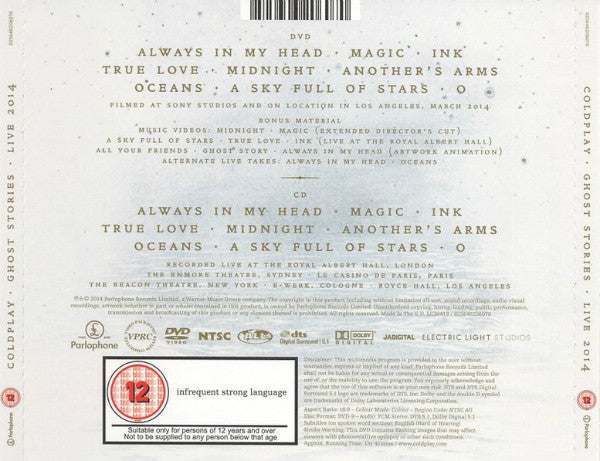 Coldplay : Ghost Stories · Live 2014 (DVD-V, NTSC + CD, Album)