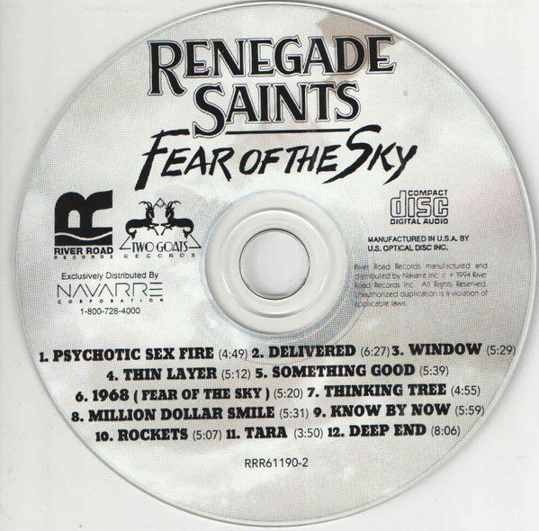 The Renegade Saints : Fear Of The Sky (CD, Album)