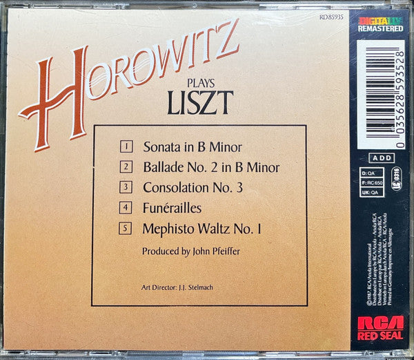 Vladimir Horowitz ,  Franz Liszt : Horowitz Plays Liszt (CD, RM)