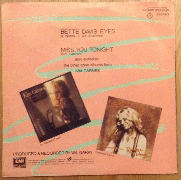 Kim Carnes : Bette Davis Eyes (7", Single)