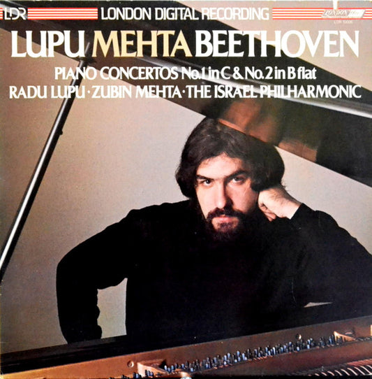 Ludwig van Beethoven, Radu Lupu, Zubin Mehta, Israel Philharmonic Orchestra : Piano Concertos No.1 In C & No.2 In B Flat (LP)