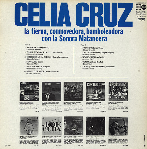 Celia Cruz Con La Sonora Matancera : La Tierna, Conmovedora, Bamboleadora (LP, RE)