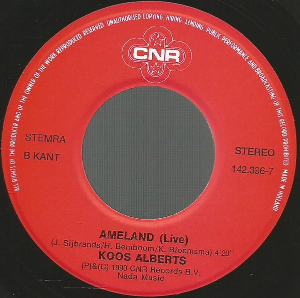 Koos Alberts : Ik Verscheurde Je Foto 'Live' (7", Single)