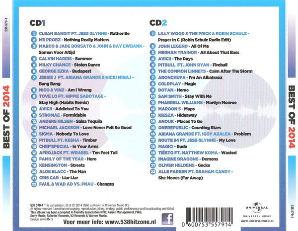 Various : Radio 538 - Hitzone - Best Of 2014 (2xCD, Comp)