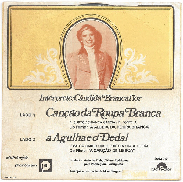 Cândida Branca Flor : Exitos De Beatriz Costa (7", Single)