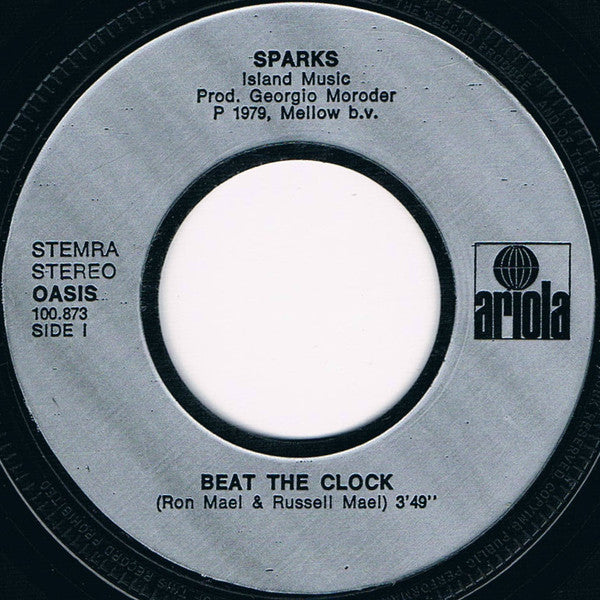 Sparks : Beat The Clock (7", Single, Sil)