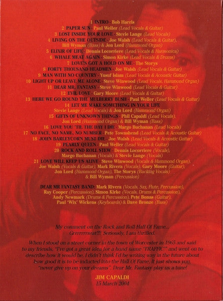 Various : Dear Mr Fantasy (Featuring The Music Of Jim Capaldi & Traffic): A Celebration For Jim Capaldi (DVD-V, PAL)