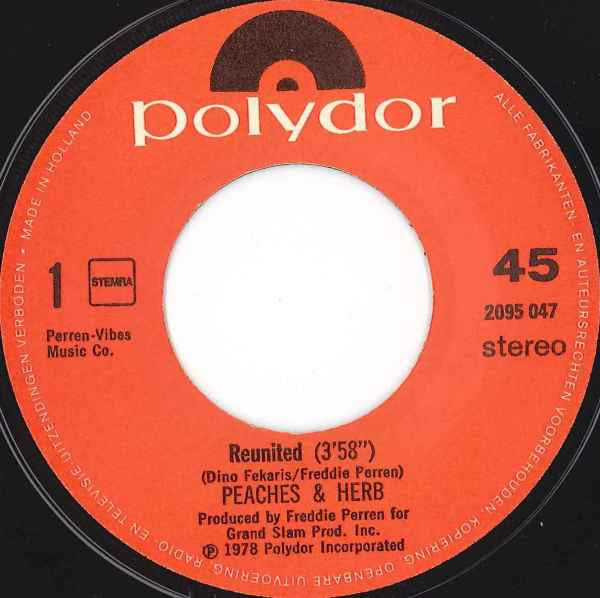 Peaches & Herb : Reunited (7", Single)