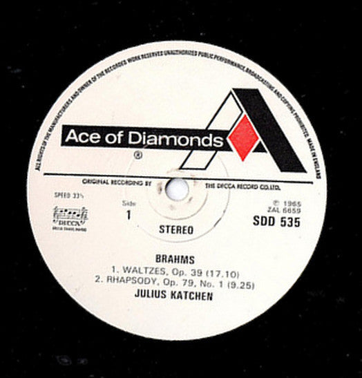 Johannes Brahms, Julius Katchen : Brahms Piano Works Vol. 4 (LP, Album)