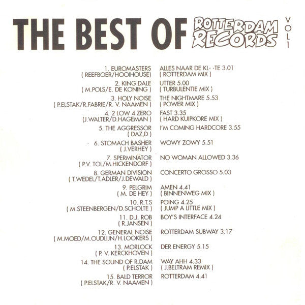 Various : The Best Of Rotterdam Records Vol 1 (CD, Comp)