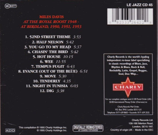 Miles Davis : At The Royal Roost 1948 - At Birdland 1950, 1951, 1953 (CD, Comp, RM)