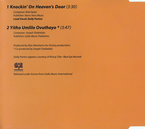 Ladysmith Black Mambazo Featuring Dolly Parton : Knockin' On Heaven's Door (CD, Single)