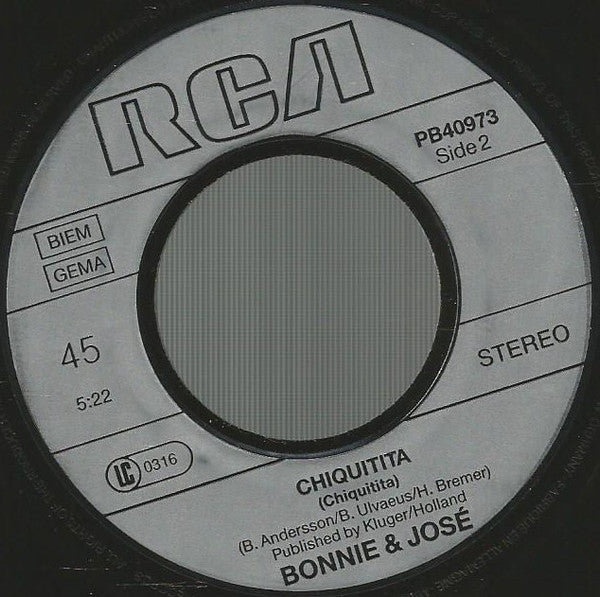 Bonnie St. Claire & José (3) : Herinnering (7", Single)