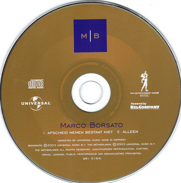 Marco Borsato : Afscheid Nemen Bestaat Niet (CD, Single, Car)