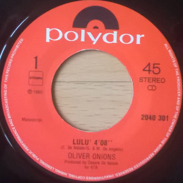 Oliver Onions : Lulu' (7", Single)