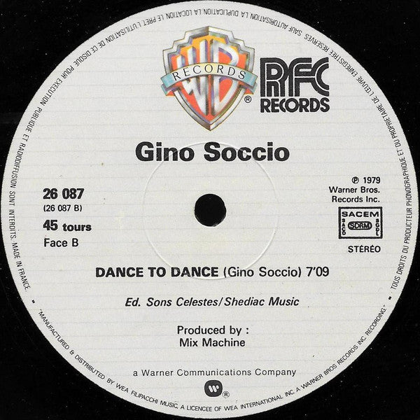 Gino Soccio : Dancer / Dance To Dance (12", Maxi)