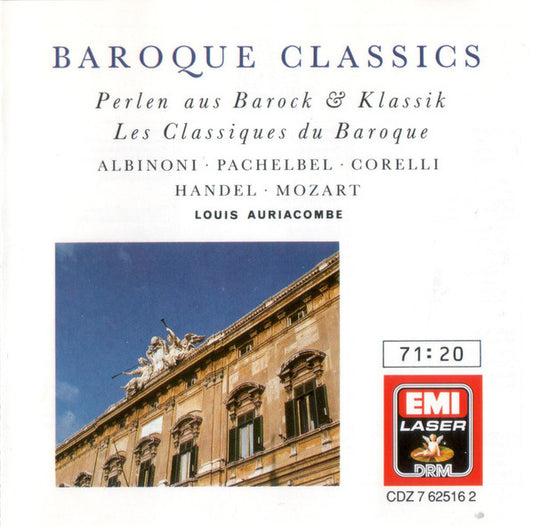 Tomaso Albinoni, Johann Pachelbel, Arcangelo Corelli, Georg Friedrich Händel, Wolfgang Amadeus Mozart, Louis Auriacombe : Baroque Classics (CD, RM)
